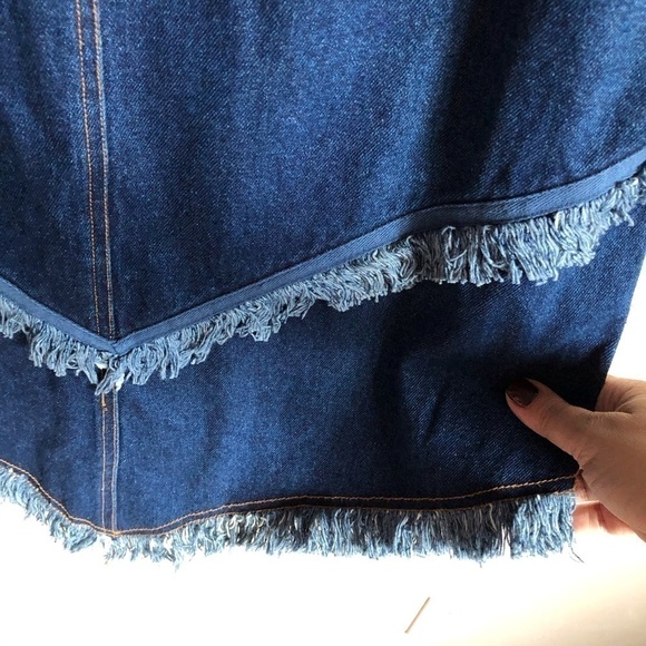 Vintage 90’s Juke Box Western Denim Maxi Skirt - Picture 4 of 9